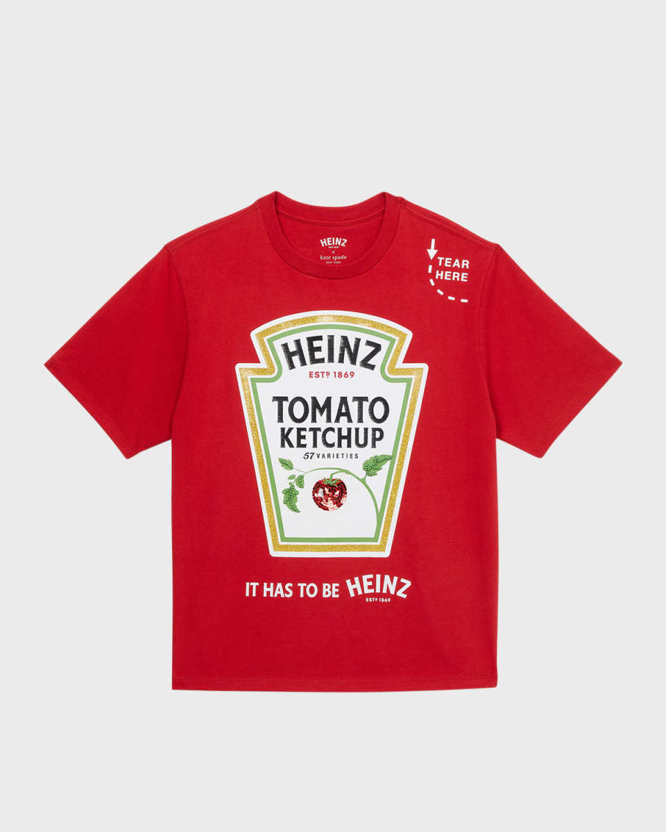 x Heinz beaded graphic-print tee
